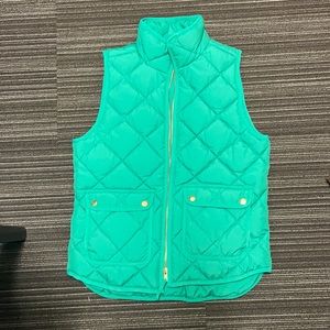 Kelly green j crew vest